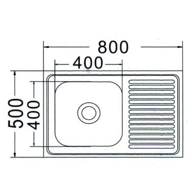 MIRA Мойка накладная для кухни левое крыло Satin Right (MR 8050)